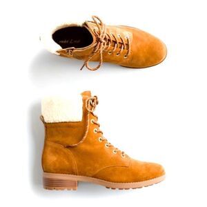 Violet & Red Samara Hiker Suede‎ Bootie Tan 6.5 Stitch Fix NWT in packaging